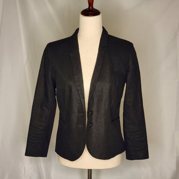 Asos Black Button Blazer Size 6 - Picture 1 of 11